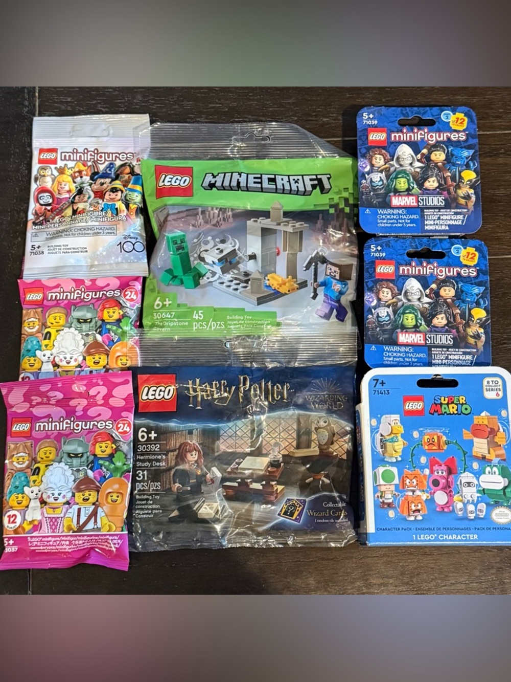 LEGO lot of 8 Disney Harry Potter Minecraft
